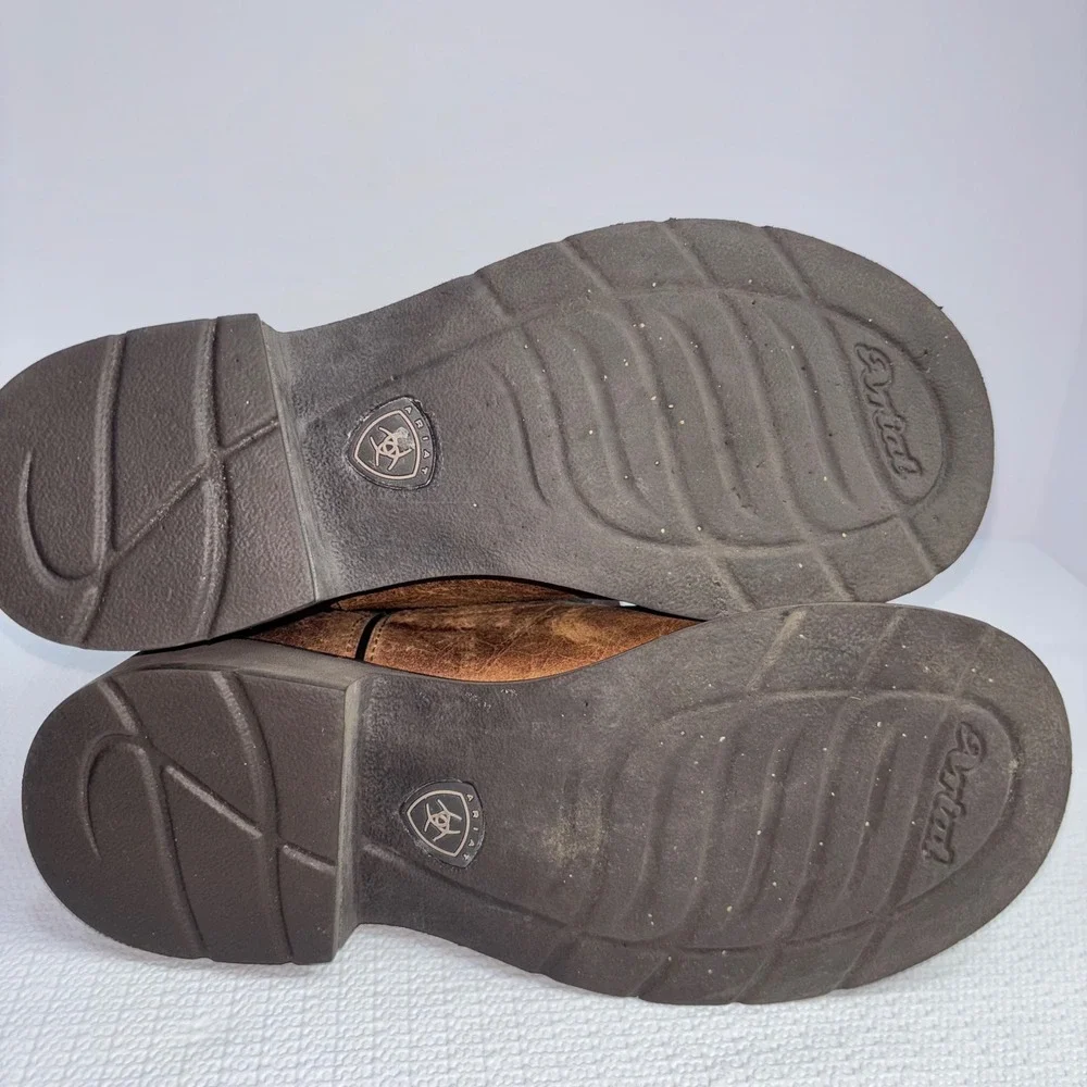 Ariat Leather Western Cowboy Boots Kids 6.5 B Style 10034020‎ Brown Big Kids